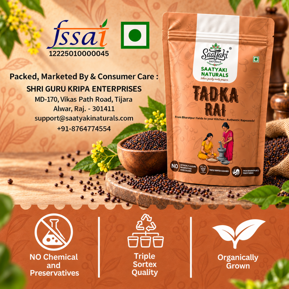 Tadka Rai - Premium Organic Mustard Seeds