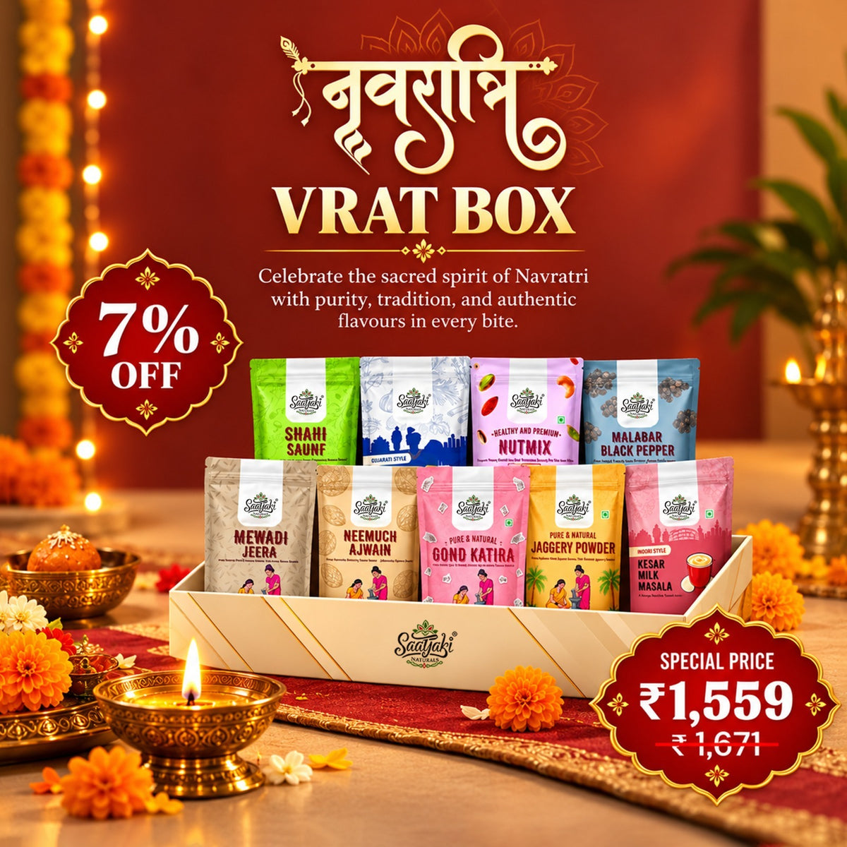 Navratri Special Vrat Box – 9 Masale