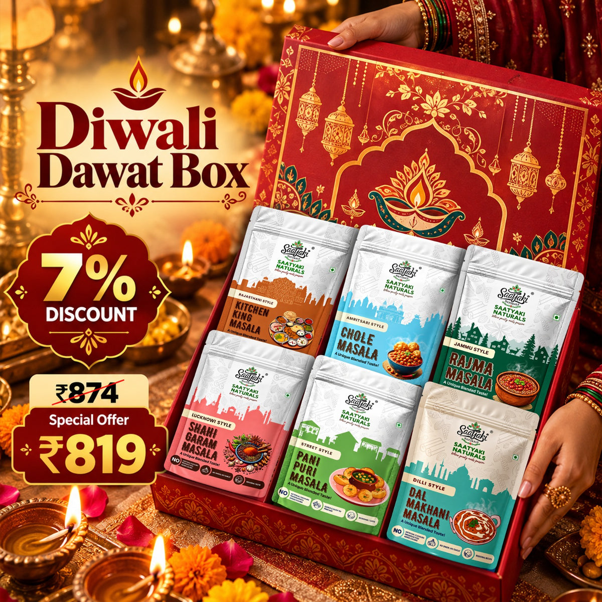 Diwali Dawat Box – 6 Masala Festive Combo
