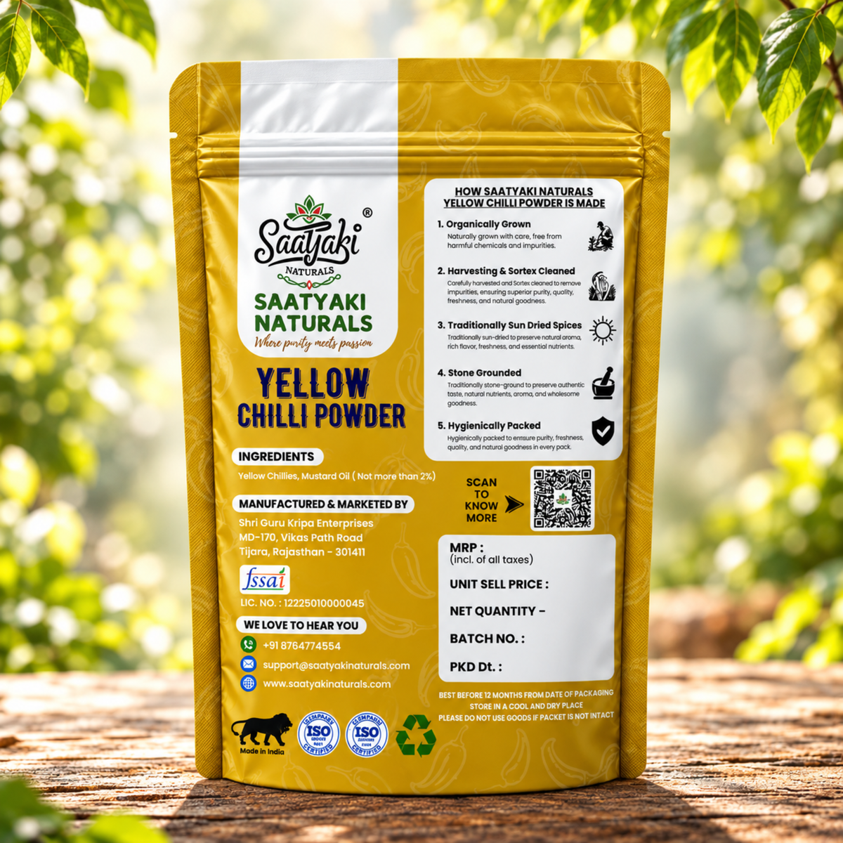 Himalayan Yellow Chilli Powder -Authentic Pili Mirch Powder