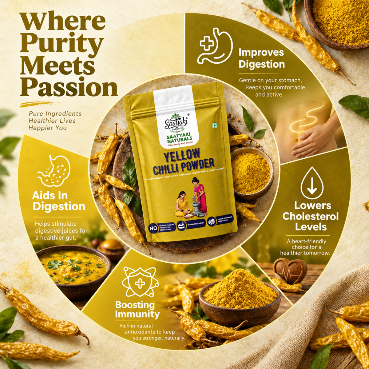 Himalayan Yellow Chilli Powder -Authentic Pili Mirch Powder